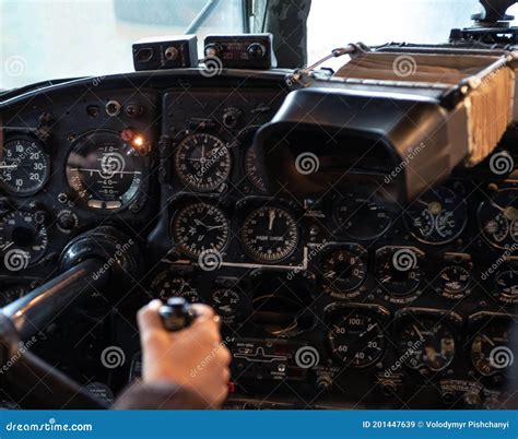 Inside An Old Turboprop Cockpit Stock Photography | CartoonDealer.com ...