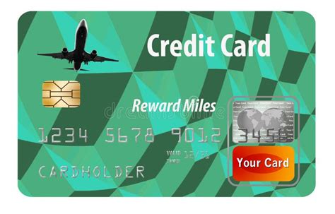 Credit Card that Rewards Users with Airline Miles and Points. Stock ...