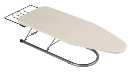 131210 Small Steel Table Top Ironing Board with Iron Rest | Natural ...