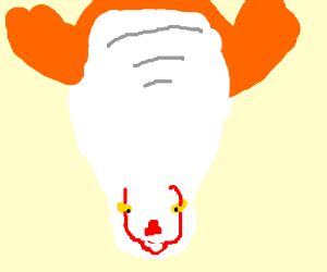 Pennywise but his forehead is enormous - Drawception