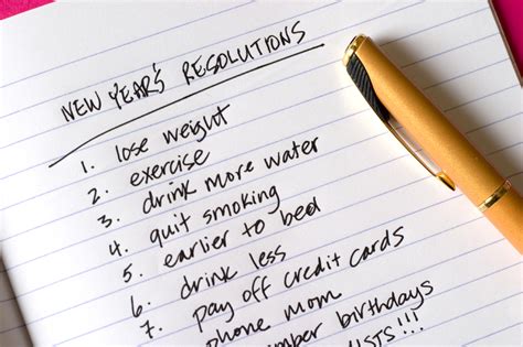 New Year's Resolutions...