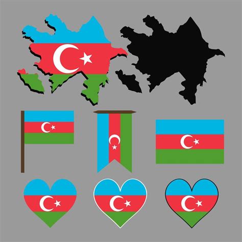 Azerbaijan. Map and flag of Azerbaijan. Vector illustration 8633465 ...