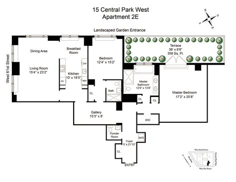 15 Central Park West Floor Plans - floorplans.click