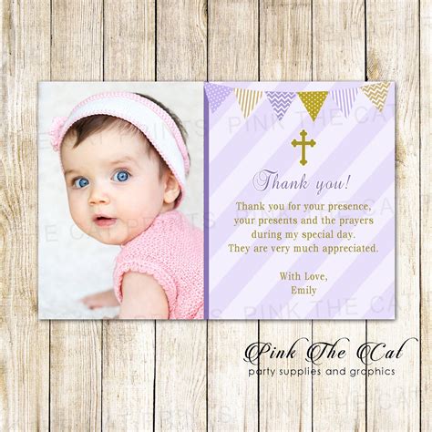 Printable Thank You Card For Baptism - Printable Word Searches