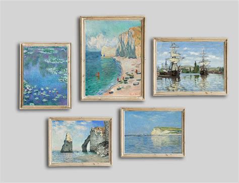 Claude Monet, Vintage Seascape Coastal Oil Painting, Vintage Printable ...