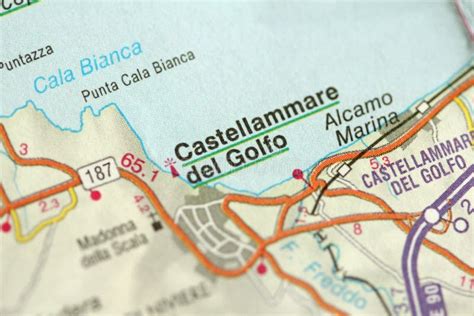 Castellammare Del Golfo. Map Stock Image - Image of city, focus: 114803041