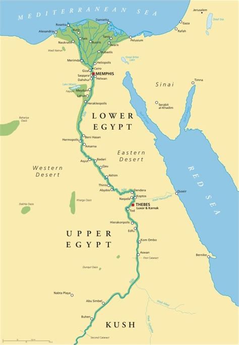 A Map Of Ancient Egypt With The Nile River – The World Map