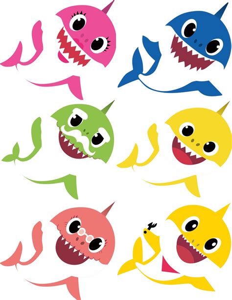 Baby Shark Characters Colors - Get More Anythink's