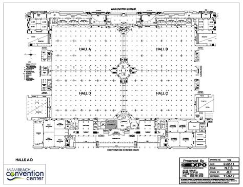 1st Floor, MBCC Floor Plan | Floor plans, Miami beach convention center ...