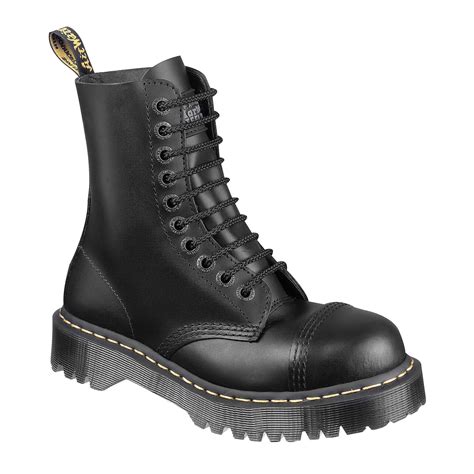 Dr. Martens Steel Toe Boots in Black for Men | Lyst