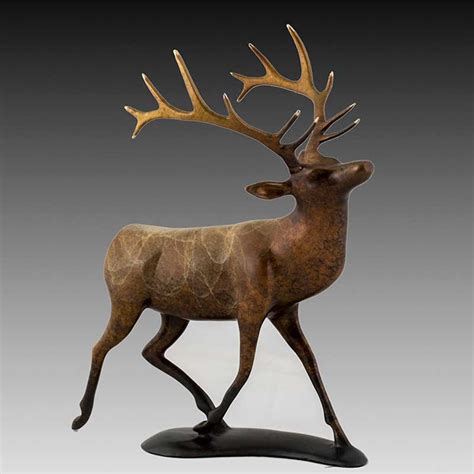 Elk Bronze Sculpture | Out A Here! | Wildlife Bronze Sculptures by ...