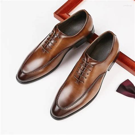 2023 Retro British Style Leather Mens Wearhouse Dress Shoes For Men ...