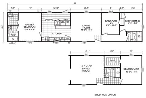 Single Wide Mobile Home Floor Plans 3 Bedroom | Viewfloor.co