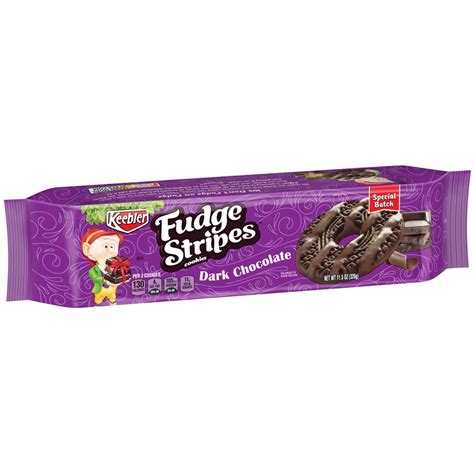 Keebler Fudge Shoppe Cookies Fudge Stripes Dark Chocolate 11.5oz ...