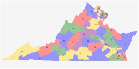 Map Of Virginia Senate Districts | Map Of Us Western States