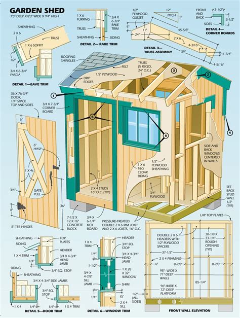 wooden storage shed plan: Small Shed Plans 6 X 8