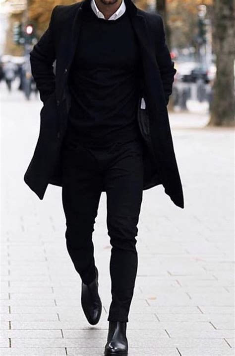 black monochrome | Black outfit men, Winter outfits men, Men fashion ...