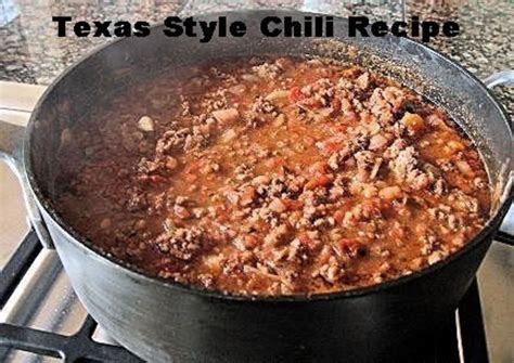 Texas Style Chili Recipe