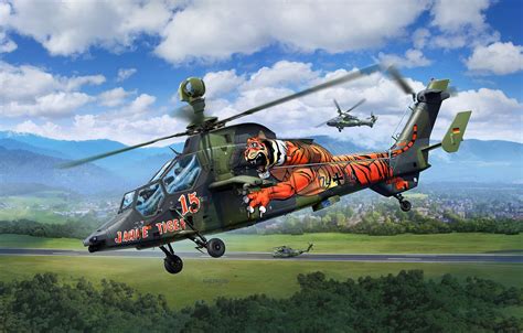 Wallpaper Germany, The Bundeswehr, Eurocopter Tiger, attack helicopter ...