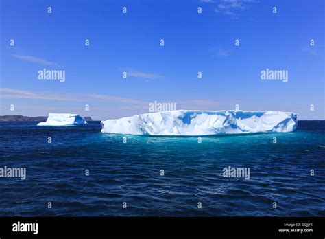 Two icebergs near Cape Spear, Newfoundland and Labrador, Canada Stock ...