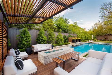 Lansdowne Modern Swimming Pool + Outdoor Living - Transitional - Patio ...