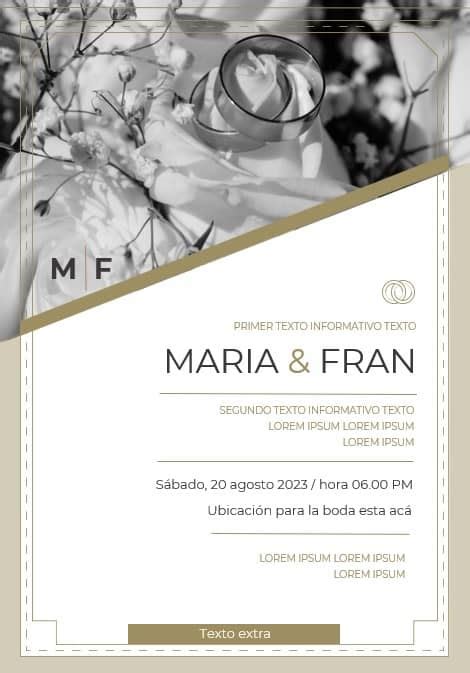 INVITACIÓN DE BODA en Word: Ejemplos a descargar GRATIS