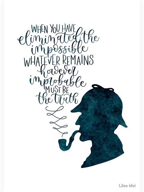 "Sherlock Holmes Quote" Framed Art Print for Sale by alwaysbookish ...