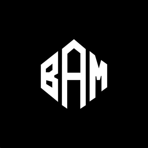 BAM letter logo design with polygon shape. BAM polygon and cube shape ...