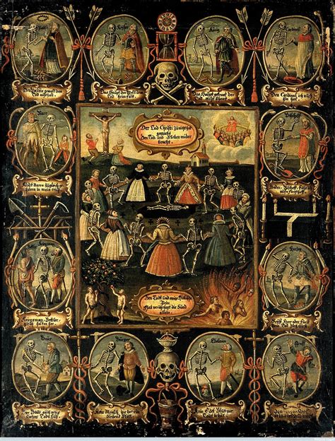 Artist unknown - German Danse Macabre painting (1700’s) : r/museum