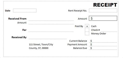 Cash Receipt Template | Word, Excel & PDF Templates