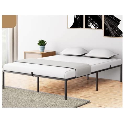 Metal Bed Frame with Sturdy Steel Bed Slats, Non-Noise Platform Bed ...