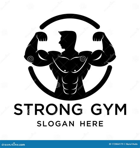 Strong Gym Logo Design Simple Stock Vector - Illustration of modern ...