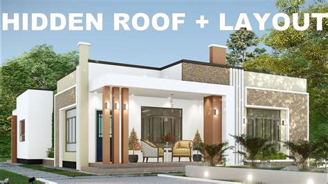 HIDDEN ROOF DESIGN | 3 BEDROOM | SIMPLE HOUSE DESIGN | FLAT ROOF - YouTube