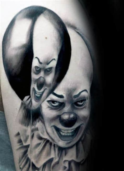 75 Clown Tattoos For Men - Comic Performer Design Ideas