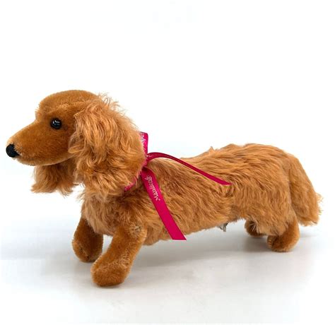 Steiff Waldi Dachshund Dog US Zone Tag Mohair ID Button 17cm 7in long ...