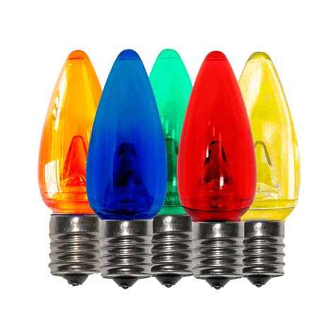 C9 SMD LED Multi Retro Fit Smooth Bulbs 25 Pack - Creative Displays