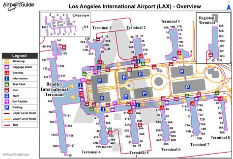 the los angeles international airport lax overview map