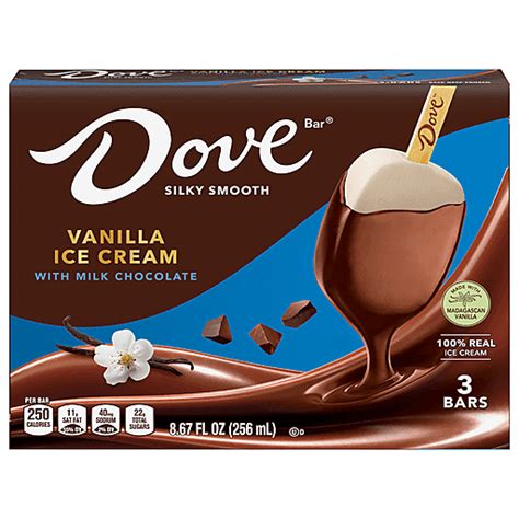 Dove Ice Cream, Vanilla 3 ea | Sandwiches & Bars | Elmer's County Market