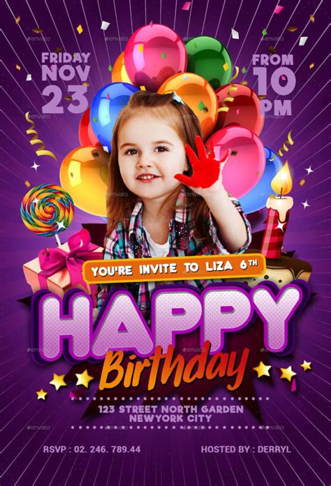 Baby Birthday Invitation Designs Examples 17 In Publisher Word ...