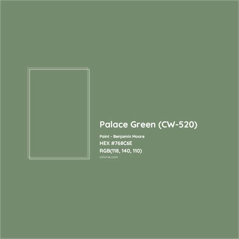 Benjamin Moore Palace Green (CW-520) Paint color codes, similar paints ...