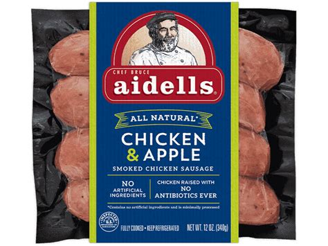 Chicken & Apple Smoked Chicken Sausage | Aidells