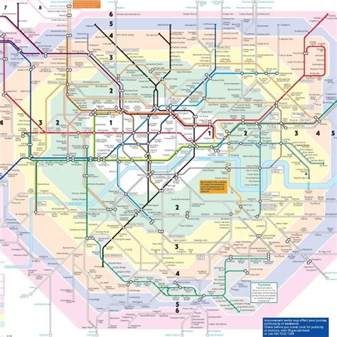 Transport Zones London Map - Transport Informations Lane