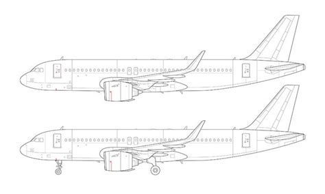 Airbus A320 NEO line drawing Cargo Aircraft, Military Aircraft ...