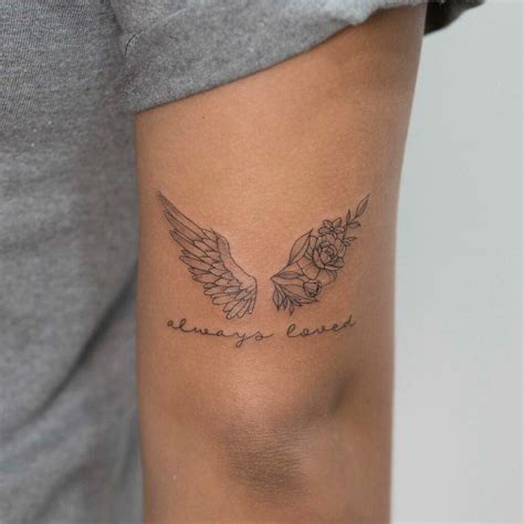 Angel Wings Tattoo On Forearm