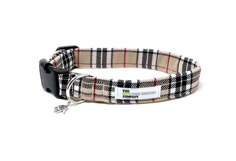 Classic Beige Tartan Dog Collar