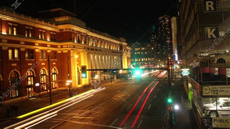 Downtown Vancouver's Waterfront Station At Night Stock video footage ...