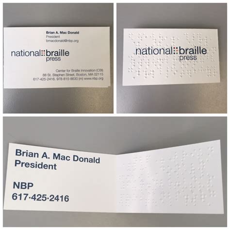 Braille Business Cards | NBP