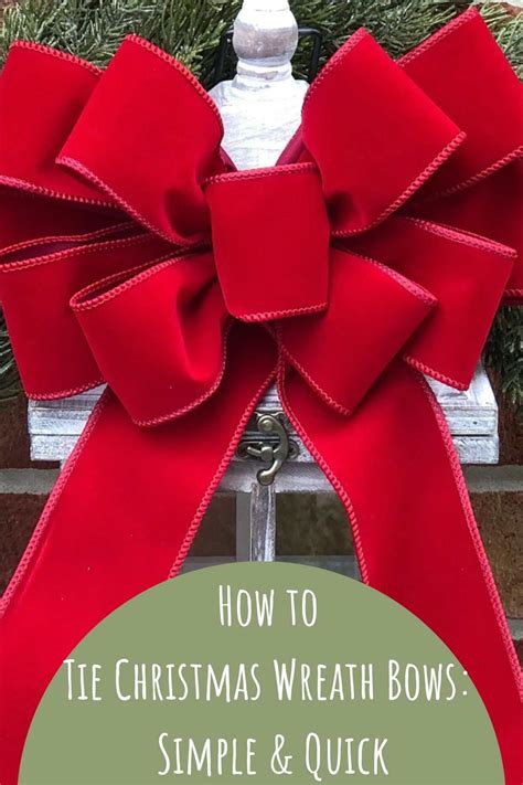 How to Tie Christmas Wreath Bows: Simple & Quick – Pink Pop Design