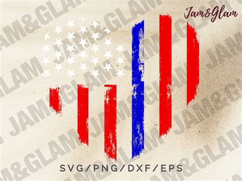 Distressed American Flag Svg Heart SVG 4th of July Svg Files - Etsy