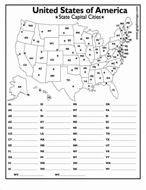 50 States Map Quiz Printable | 4Th Grade throughout 50 States And ...